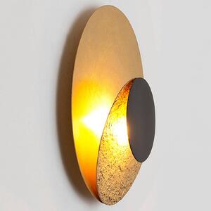Nástenné LED svietidlo La Bocca, zlato-čierna