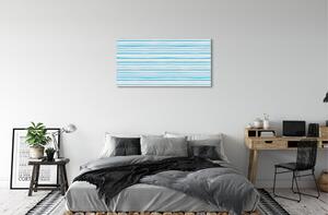 Obraz na plátne modré pruhy 100x50 cm