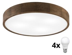 Brilagi - LED stropné svietidlo CARVALHO 4xE27/60W/230V, dub/orech, priemer 57,5 cm