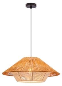 Závesný luster na lanku AFRICA 1xE27/40W/230V, priemer 50 cm, hnedá/krémová