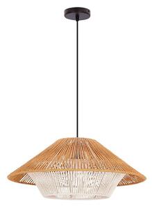 Závesný luster na lanku AFRICA 1xE27/40W/230V, priemer 50 cm, hnedá/krémová