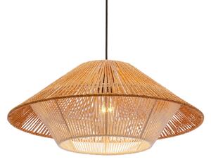 Závesný luster na lanku AFRICA 1xE27/40W/230V, priemer 50 cm, hnedá/krémová