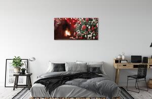 Obraz na plátne vianočné ozdoby 100x50 cm