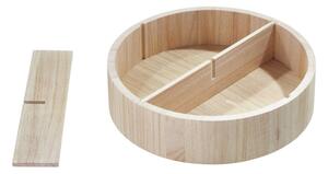 Otočný drevený organizér na koreničky Merry-go-round – iDesign/The Home Edit