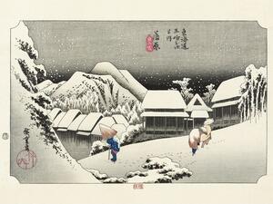 Umelecká tlač Hokusai - Kanbara Night Snow, Utagawa Hiroshige, (40 x 30 cm)