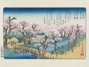 Umelecká tlač Hokusai - Evening Glow At Koganei Border, Utagawa Hiroshige, (40 x 30 cm)
