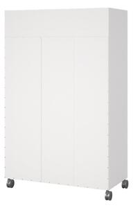 Bielo-béžová šatníková skriňa 100x160 cm Kit – Tvilum