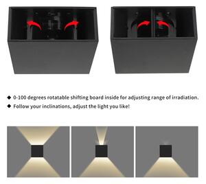 Brilagi - LED vonkajšie nástenné svietidlo DOUBLERAY LED/4W/230V čierne IP65