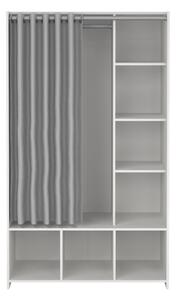 Bielo-sivá šatníková skriňa 105x180 cm Kit – Tvilum