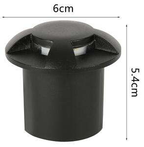 Brilagi - LED vonkajšie zapustené nájazdové svietidlo GROUNDRAY LED/1W/230V čierne IP67