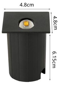 Brilagi - LED vonkajšie zapustené svietidlo STAIRDOT LED/2W/230V čierne IP65 hranaté