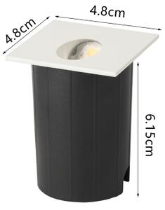 Brilagi - LED vonkajšie zapustené svietidlo STAIRDOT LED/2W/230V biele IP65 hranaté