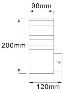 LED RGBW Stmievateľné vonkajšie nástenné svietidlo TEKSAS 1xE27/9W/230V IP44 antracit