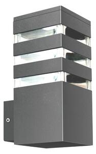 LED RGBW Stmievateľné vonkajšie nástenné svietidlo TEKSAS 1xE27/9W/230V IP44 antracit
