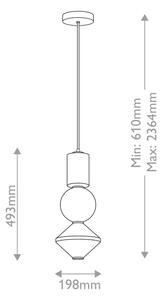 Alora Mood ALM-BIJOU-P3-GD - LED luster na lankách BIJOU LED/20W/230V 3000K zlatý
