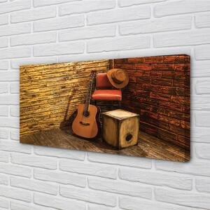 Obraz canvas Gitaru hat stoličky 100x50 cm