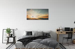 Obraz na plátne Cross sun top 100x50 cm