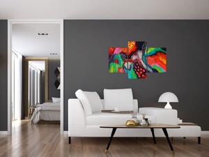 Obraz abstraktné - farby (90x60 cm)
