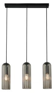 Nordlux - Luster na lanku MIELLA 3xE27/25W/230V čierny/dymový