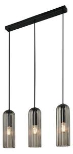 Nordlux - Luster na lanku MIELLA 3xE27/25W/230V čierny/dymový