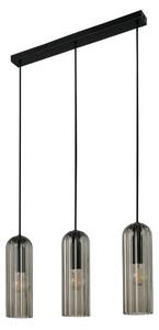 Nordlux - Luster na lanku MIELLA 3xE27/25W/230V čierny/dymový