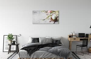 Obraz na plátne kvety vajcia 100x50 cm