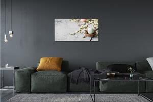 Obraz na plátne kvety vajcia 100x50 cm