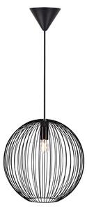Nordlux - Závesné svietidlo na lanku BERONI 1xE27/60W/230V čierne priemer 35 cm
