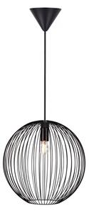 Nordlux - Závesné svietidlo na lanku BERONI 1xE27/60W/230V čierne priemer 35 cm