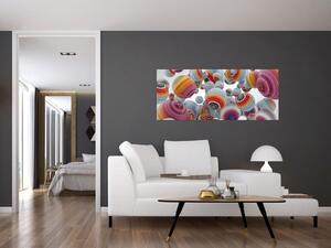 Obraz maľovaných gulí (120x50 cm)
