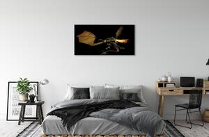 Obraz canvas ohnivého draka 100x50 cm