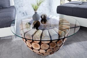 Estila Dizajnový okrúhly konferenčný stolík Pure Nature 70cm