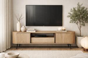 TV stolík Luvio 196 cm so zásuvkou - dub cremona
