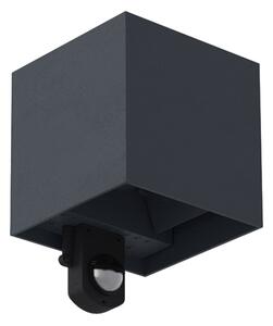 Brilagi - LED vonkajšie nástenné svietidlo s čidlom CUBE LED/6W/230V antracit