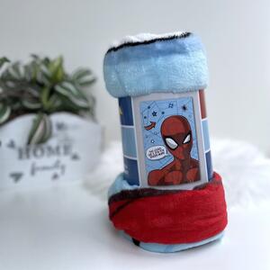 Červeno-modrá detská deka z mikroplyšu 100x150 cm Spiderman – Jerry Fabrics