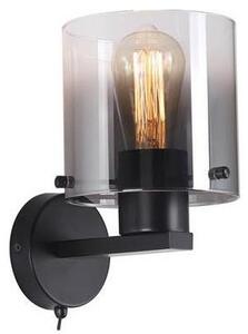 Searchlight 88912-1BK - Nástenné svietidlo SWEDEN 1xE27/60W/230V čierna/dymová