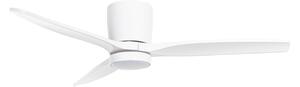 LED stropný ventilátor Sorin, biely, CCT, IP44, 3 lopatky – Lucande Lucande, Sorin, Biela, Pracovňa, Kov, Moderný