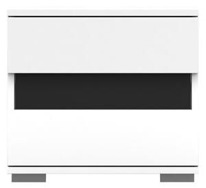 Idzczak Meble Nočný stolík LUCCA 45 cm biela/čierna