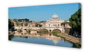 Obraz na plátne Rome River mosty 100x50 cm