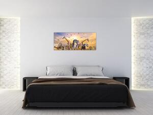 Obraz - Africké zvieratá (120x50 cm)