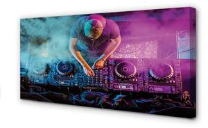 Obraz canvas DJ konzola farebné osvetlenie 100x50 cm