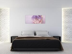 Obraz detailu kvetu ruže (120x50 cm)