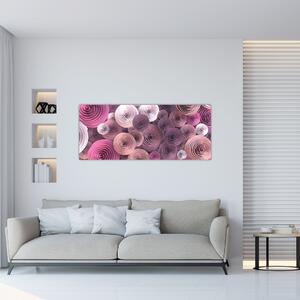 Abstraktný obraz kvetov ruží (120x50 cm)
