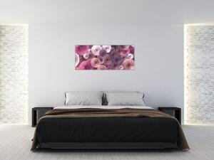 Abstraktný obraz kvetov ruží (120x50 cm)