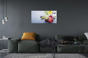 Obraz canvas Koktejl malina vápno citrón 100x50 cm