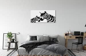 Obraz na plátne maľované zebra 100x50 cm