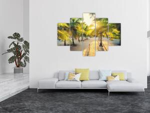 Obraz - Žena v palmách (150x105 cm)