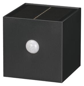 Retlux-LED Solárne nástenné svietidlo so senzorom LED/1W/3,7V 1200 mAh IP44 čierna