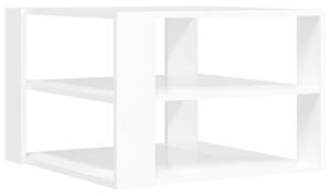 Konferenčný stolík lesklý biely 59,5x59,5x40cm kompozitné drevo
