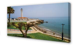 Obraz na plátne Španielsko pobreží maják 100x50 cm